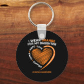 Vader Mannen Ik Draag Sinaasappel voor mijn dochte Sleutelhanger (Voorkant)