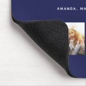 Vader marineblauw fotocollage muismat (Hoek)