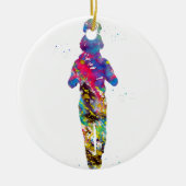 Vader met dochter keramisch ornament (Voorkant)