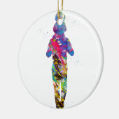 Vader met dochter keramisch ornament (Links)