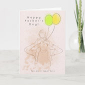 Vader met een kind Vaderdag kaart 2 (Voorkant)