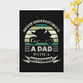 Vader met een motorfiets Grappig Cadeau Vaderdag M Kaart (Gele Bloem)