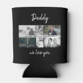 Vader met Kinder en familie papa Fotocollage Can Blikjeskoeler (Achterkant)