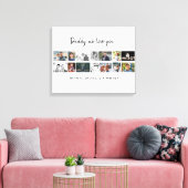 Vader met Kinder familie 14 Fotocollage Keepsake Canvas Afdruk (Insitu (Woonkamer))