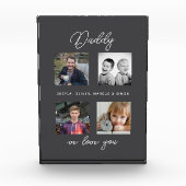 Vader met Kinder familie Daddy 4 Collage Fotoblokken (Voorkant)