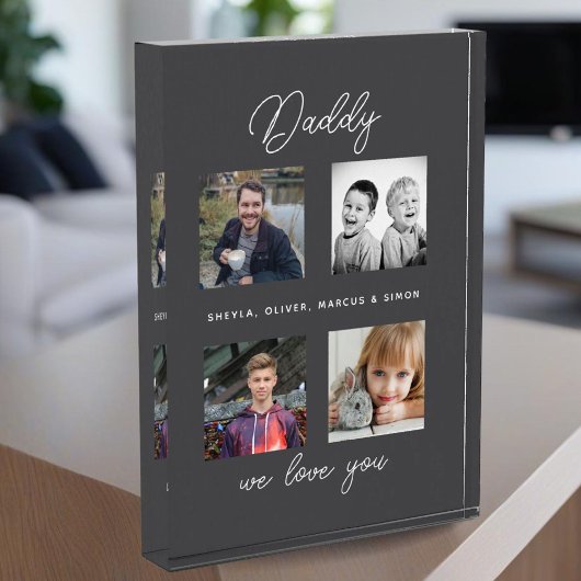 Vader met Kinder familie Daddy 4 Collage Fotoblokken