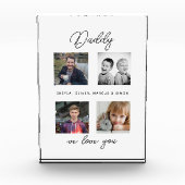 Vader met Kinder familie Daddy 4 Collage Fotoblokken (Voorkant)