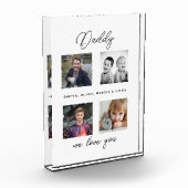 Vader met Kinder familie Daddy 4 Collage Fotoblokken (Links)