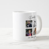 Vader met Kinder familie Daddy 4 Fotocollage Grote Koffiekop (Voorkant rechts)