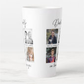 Vader met Kinder familie Daddy 4 Fotocollage Latte Mok (Voorkant)