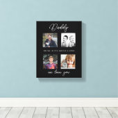 Vader met Kinder Familie Daddy Fotocollage Canvas Afdruk (Insitu (Houten vloer))