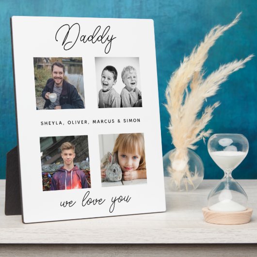 Vader met Kinder Familie Daddy Fotocollage Fotoplaat (Zijkant)