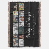 Vader met Kinder Familie Papa 14 Fotocollage Deken (Voorkant Verticaal)