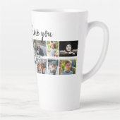 Vader met Kinder Familie Papa 14 Fotocollage Latte Mok (Rechts)