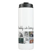 Vader met Kinder Familie Papa 14 Fotocollage Thermosbeker (Voorkant)