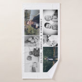 Vader met Kinder familie Papa 6 Foto Collage Badhanddoek (Badhanddoek)