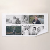 Vader met Kinder familie Papa 6 Foto Collage Badhanddoek (Badhanddoek)