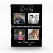 Vader met Kinder familie Papa Foto Collage Block (Voorkant)