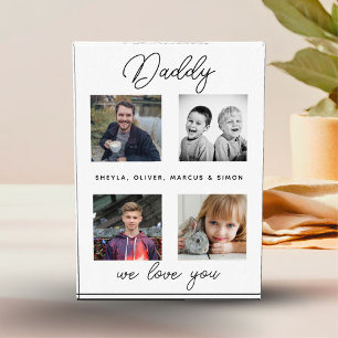 Vader met Kinder familie Papa Foto Collage Block
