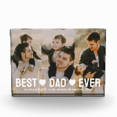 Vader met Kinder familie Vaderdag beste vader ooit Fotoblokken (Voorkant)