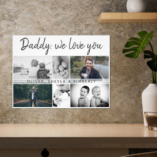 Vader met Kinderen en familie Papa 6 Collage Foto Afdruk