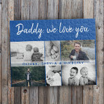 Vader met Kinderen en familie Papa 6 Foto Collage Legpuzzel<br><div class="desc">Vader met Kinderen en familie vader 6 Foto Collage puzzle. Collage van 6 foto's, vaders naam met een zoete boodschap in een trendy manuscript en namen van kinderen die de afbeeldingen overtreffen. Voeg je 6 favoriete familiefoto's toe. Een liefdevol en een cadeau voor een verjaardag, vaderdag of Kerstmis voor een...</div>