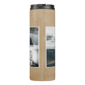 Vader met Kinderen en familie Papa 6 Foto Collage Thermosbeker (Achterkant)