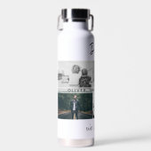 Vader met Kinderen en familie Papa 6 Foto Collage Waterfles (Voorkant)