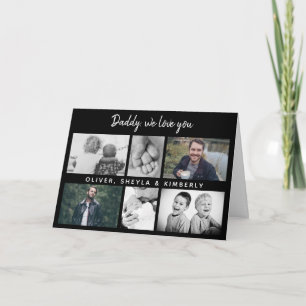 Vader met Kinderen en familie Papa 6 Foto Kaart