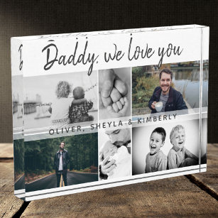 Vader met Kinderen en familie Papa Collage Fotoblokken