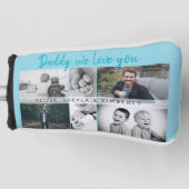 Vader met Kinderen en familie Papa Collage Golfheadcover (Voorkant)