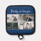 Vader met Kinderen en familie Papa Collage Pannenlap (Voorkant)