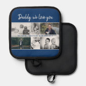 Vader met Kinderen en familie Papa Collage Pannenlap (Voorkant / Achterkant)