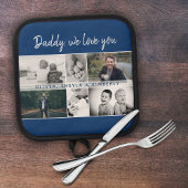 Vader met Kinderen en familie Papa Collage Pannenlap