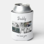 Vader met Kinderen en familie Papa Foto Collage Blikjeskoeler (Blikje Voorkant)