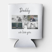 Vader met Kinderen en familie Papa Foto Collage Blikjeskoeler (Voorkant)