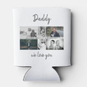 Vader met Kinderen en familie Papa Foto Collage Blikjeskoeler (Achterkant)