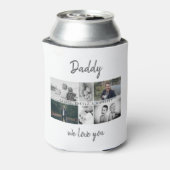 Vader met Kinderen en familie Papa Foto Collage Blikjeskoeler (Blikje Achterkant)