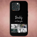 Vader met Kinderen en familie Papa Foto Collage Case-Mate iPhone Case<br><div class="desc">Vader met Kinder en familievader Foto Collage iPhone Case. Collage van 6 foto's, de naam van de vader met een zoet bericht in een trendy wit manuscript en namen van kinderen die de foto's bedekken. Voeg je 6 favoriete familiefoto's toe. Sweet keepasje en een cadeau voor verjaardag, vaderdag of Kerstmis...</div>