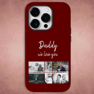 Vader met Kinderen en familie Papa Foto Collage Case-Mate iPhone 14 Pro Hoesje