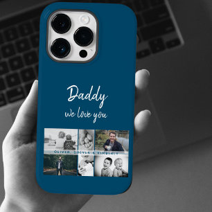 Vader met Kinderen en familie Papa Foto Collage Case-Mate iPhone 14 Pro Hoesje