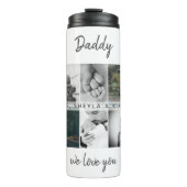 Vader met Kinderen en familie Papa Foto Collage Thermosbeker (Voorkant)