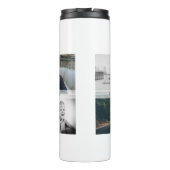 Vader met Kinderen en familie Papa Foto Collage Thermosbeker (Achterkant)