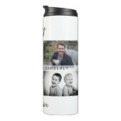 Vader met Kinderen en familie Papa Foto Collage Thermosbeker (Geroteerd rechts)