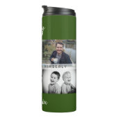 Vader met Kinderen en familie Papa Foto Collage Thermosbeker (Geroteerd rechts)