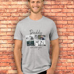 Vader met Kinderen en familie Papa Foto Collage Tri-Blend Shirt<br><div class="desc">Vader met Kinderen en familie Papa Foto-collage t-shirt. Collage van 6 foto's, de naam van de vader met een zoet bericht in een trendy manuscript en namen van kinderen die de foto's bedekken. Voeg je 6 favoriete familiefoto's toe. Sweet keepasje en een cadeau voor verjaardag, vaderdag of Kerstmis voor een...</div>
