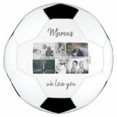 Vader met Kinderen en familie Papa Foto Collage Voetbal (Voorkant)