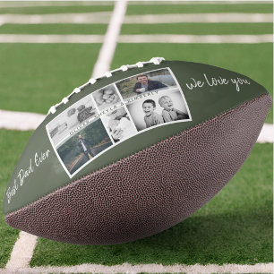 Vader met kinderen en familie papa fotocollage american football