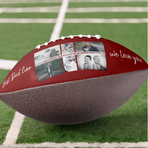 Vader met kinderen en familie papa fotocollage american football
