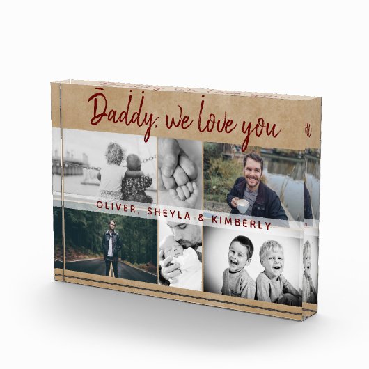 Vader met Kinderen en familie Vader Dag 6 Fotoblokken (Rechts)